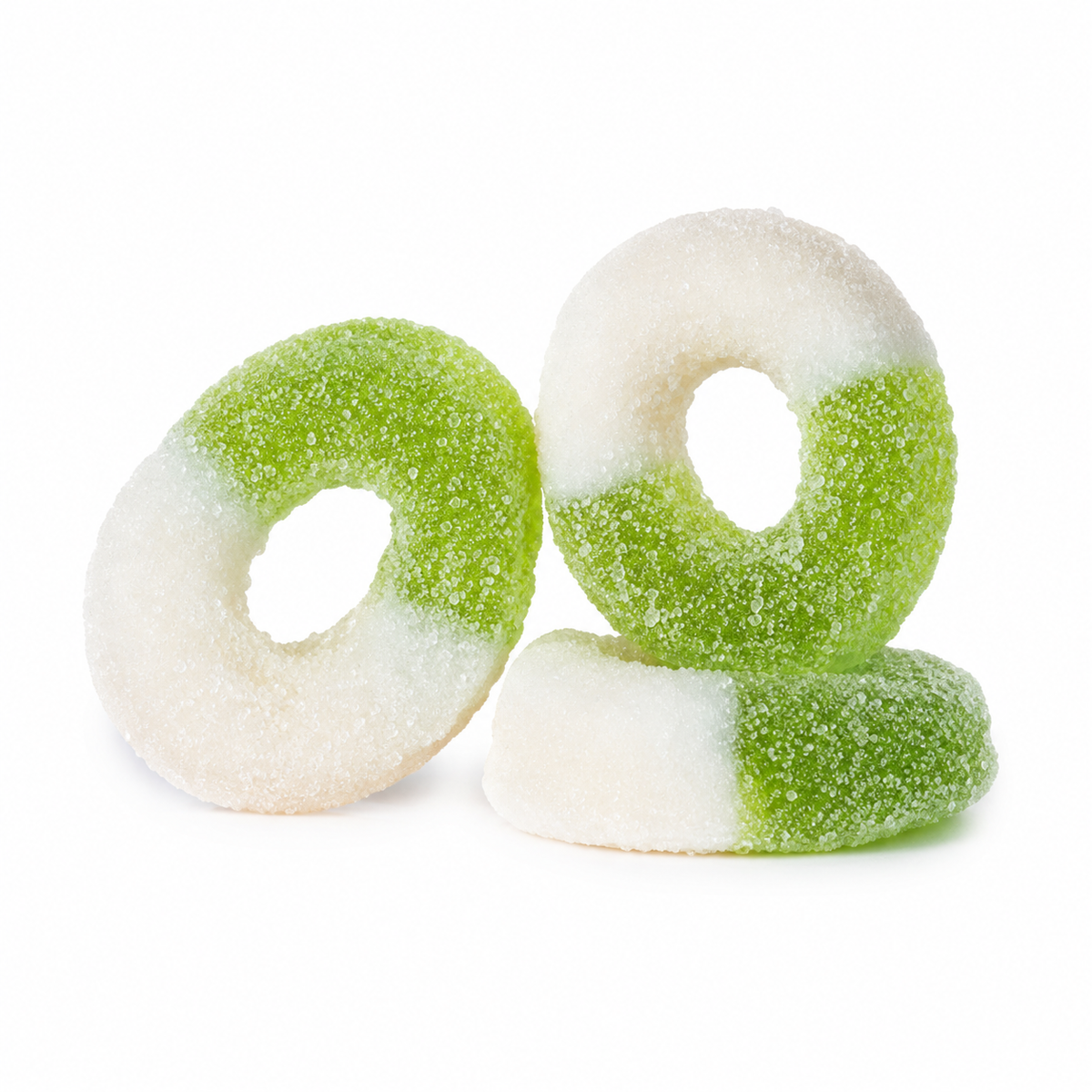 CLEVER CANDY GUMMY RINGS GREEN APPLE