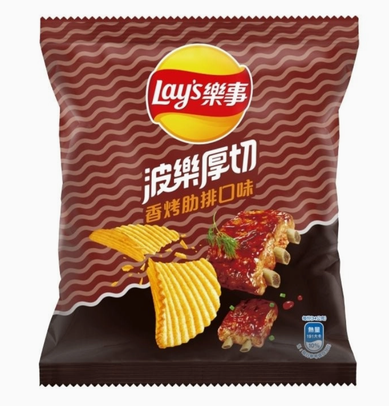 Frito Lay Taiwan Import Wavy Max Pork Rib Chips