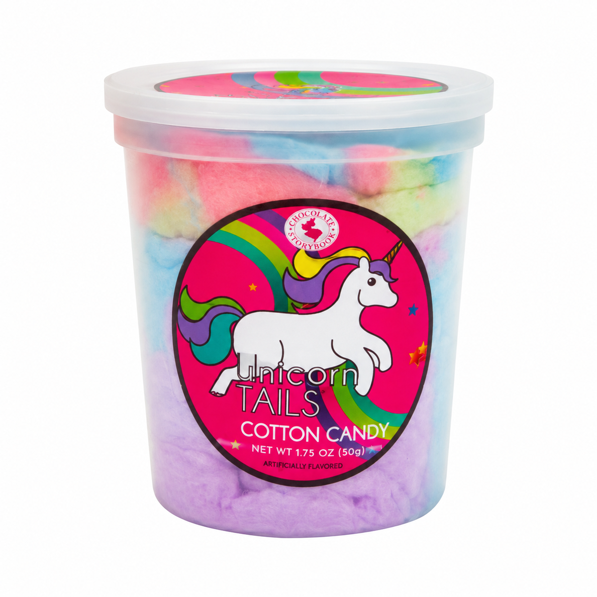 CHOCOLATE STORYBOOK UNICORN TAILS COTTON CANDY 1.75 OZ TUB