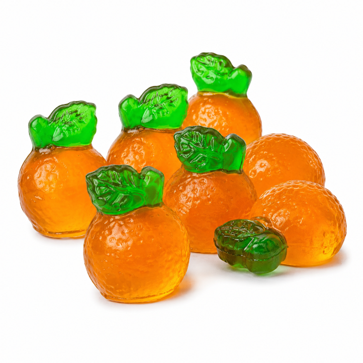 3D GUMMY FILLED FRUIT ORANGES