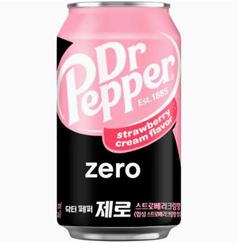 Dr. Pepper Zero Strawberry Cream 350ml (Korea)