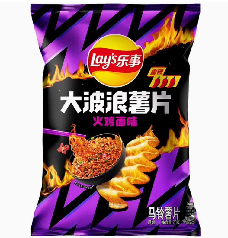Lays Wavy Buldak Noodles Flavor 70g (China)