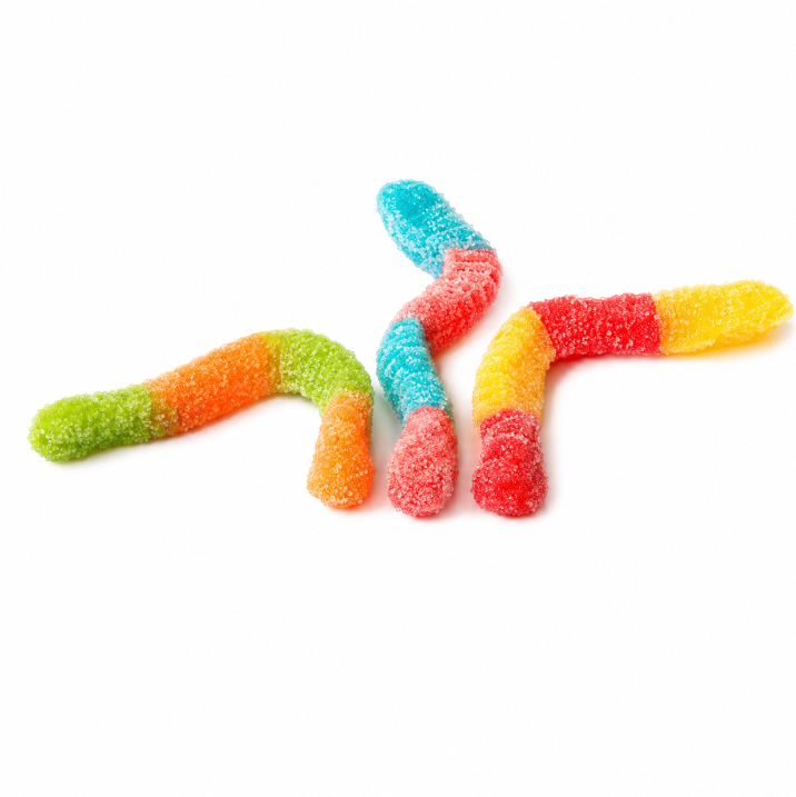 CLEVER CANDY GUMMY WORMS SOUR NEON