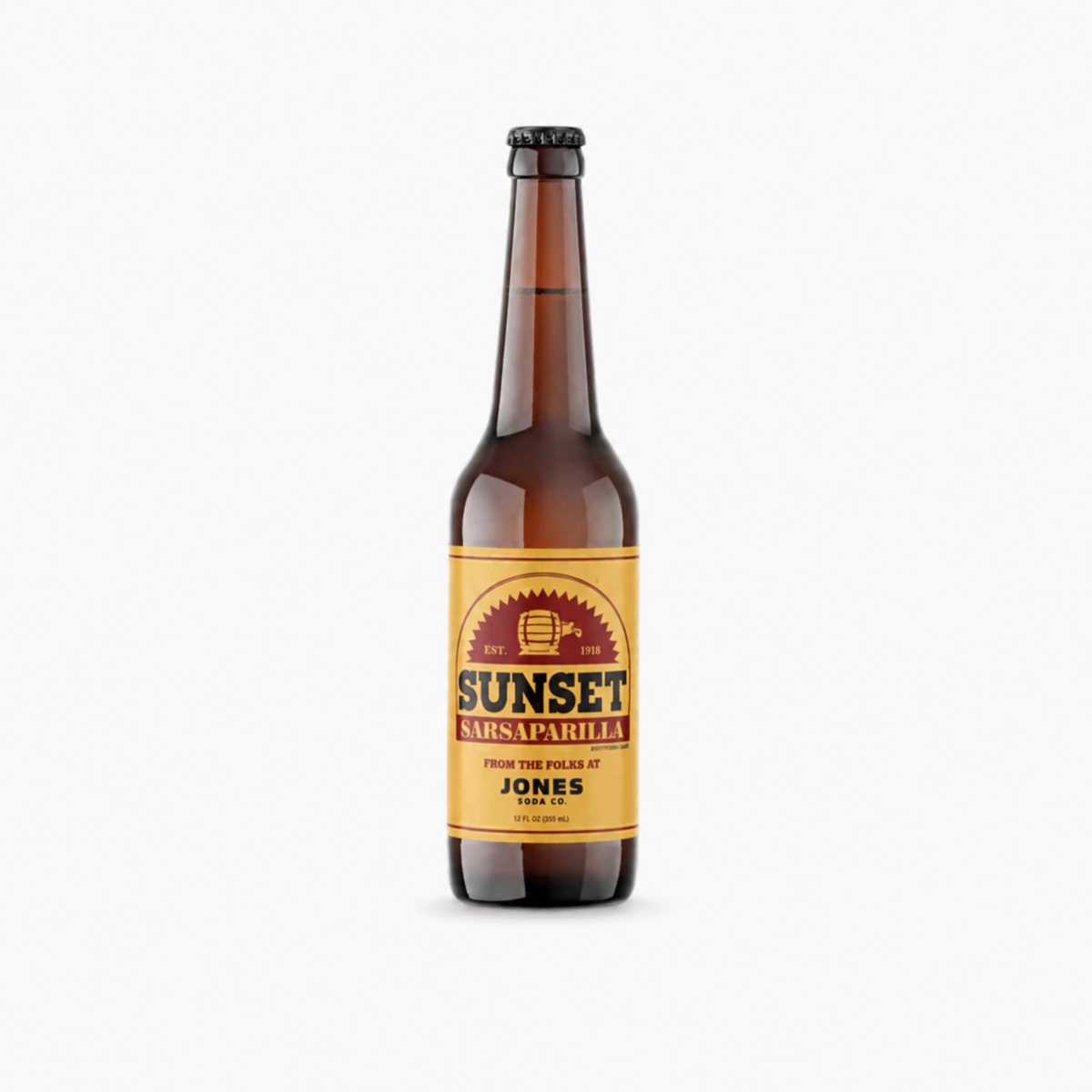 JONES NUKA SUNSET SARSAPARILLA 12 OZ BOTTLE