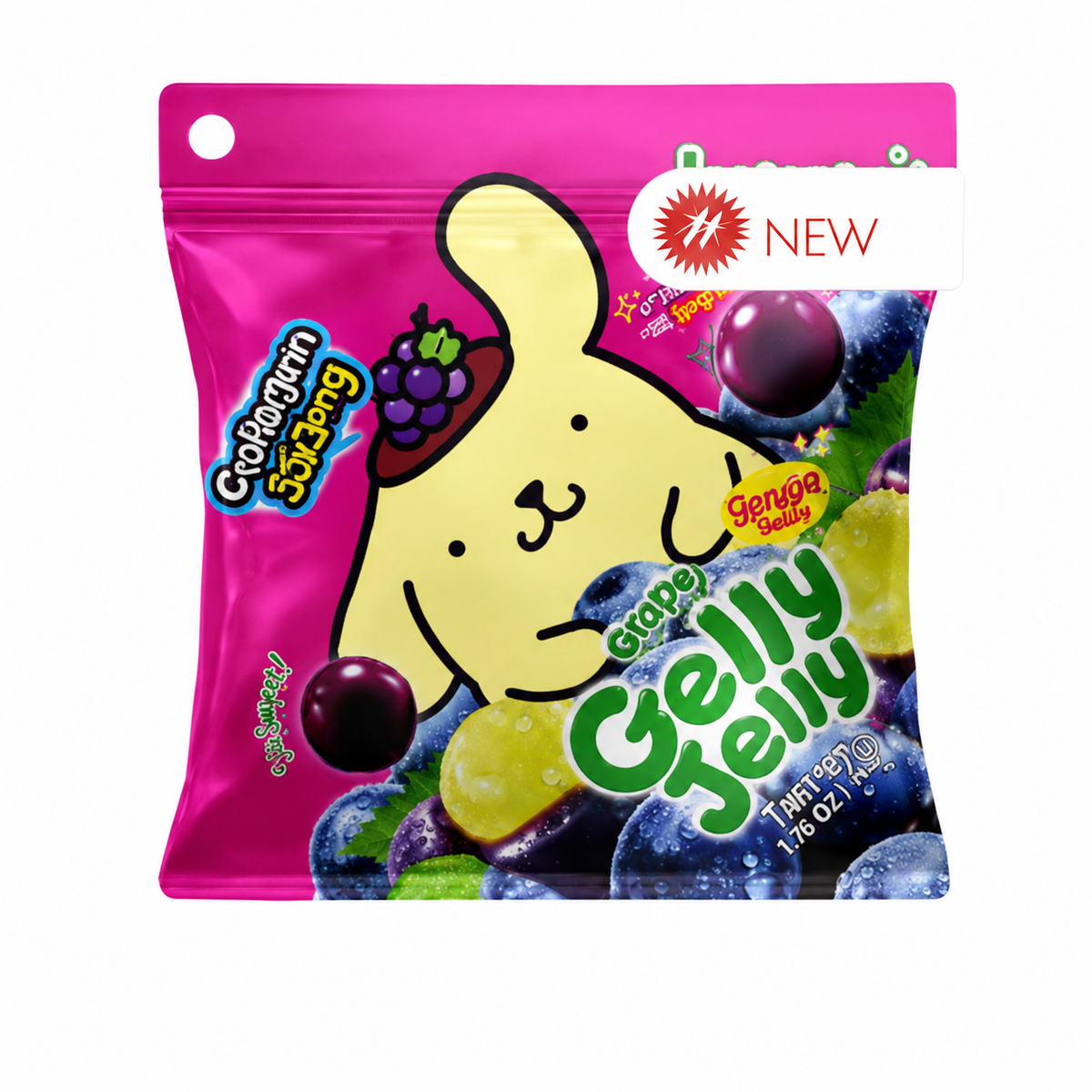 GELLY JELLY POMPOMPURIN GRAPE 1.41 OZ PEG BAG