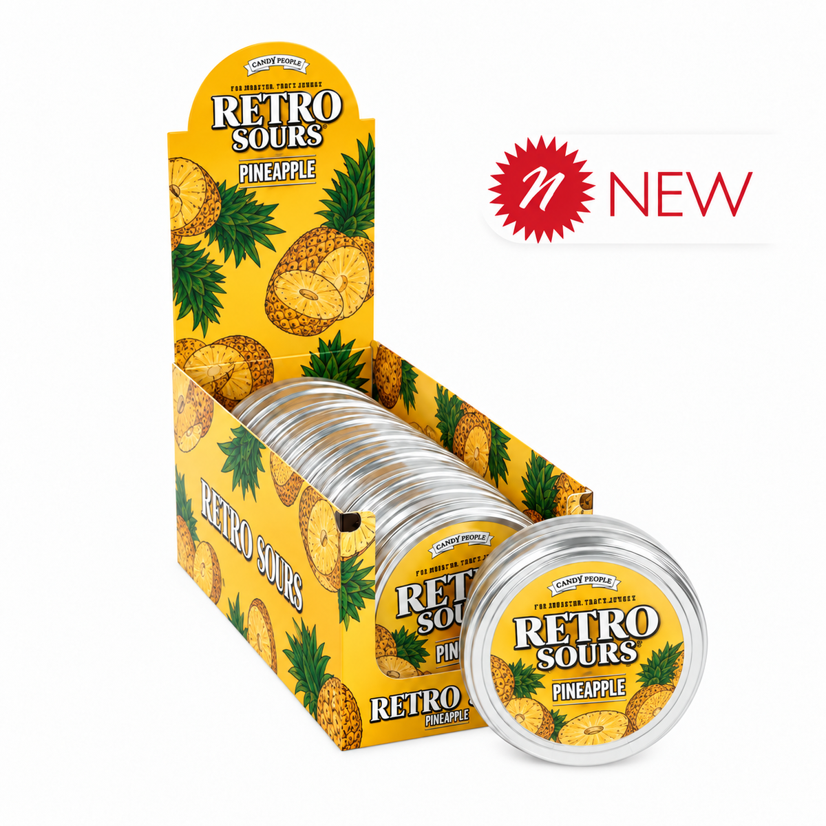 RETRO SOURS PINEAPPLE 2.12 OZ TIN
