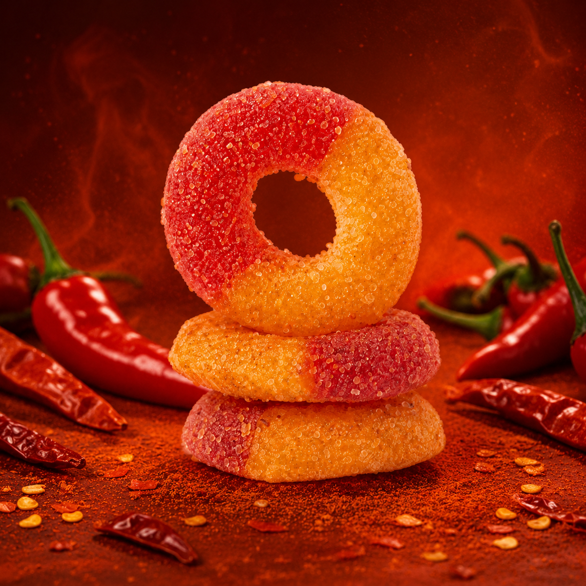 JOVY MEXI-LAND GUMMY RINGS PEACH