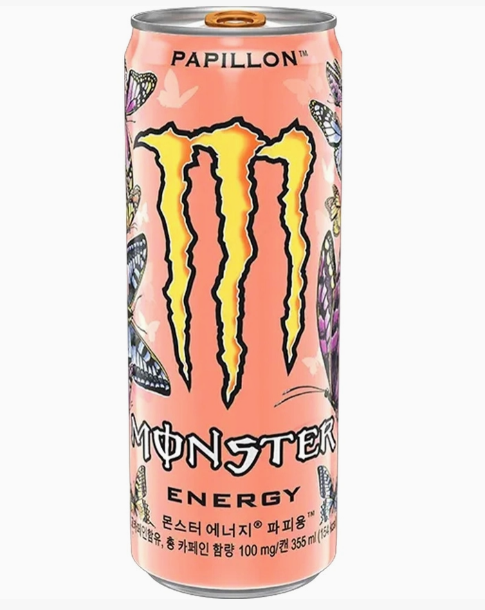 Monster Energy Korea Import Papillon Peach Nectarine 12oz