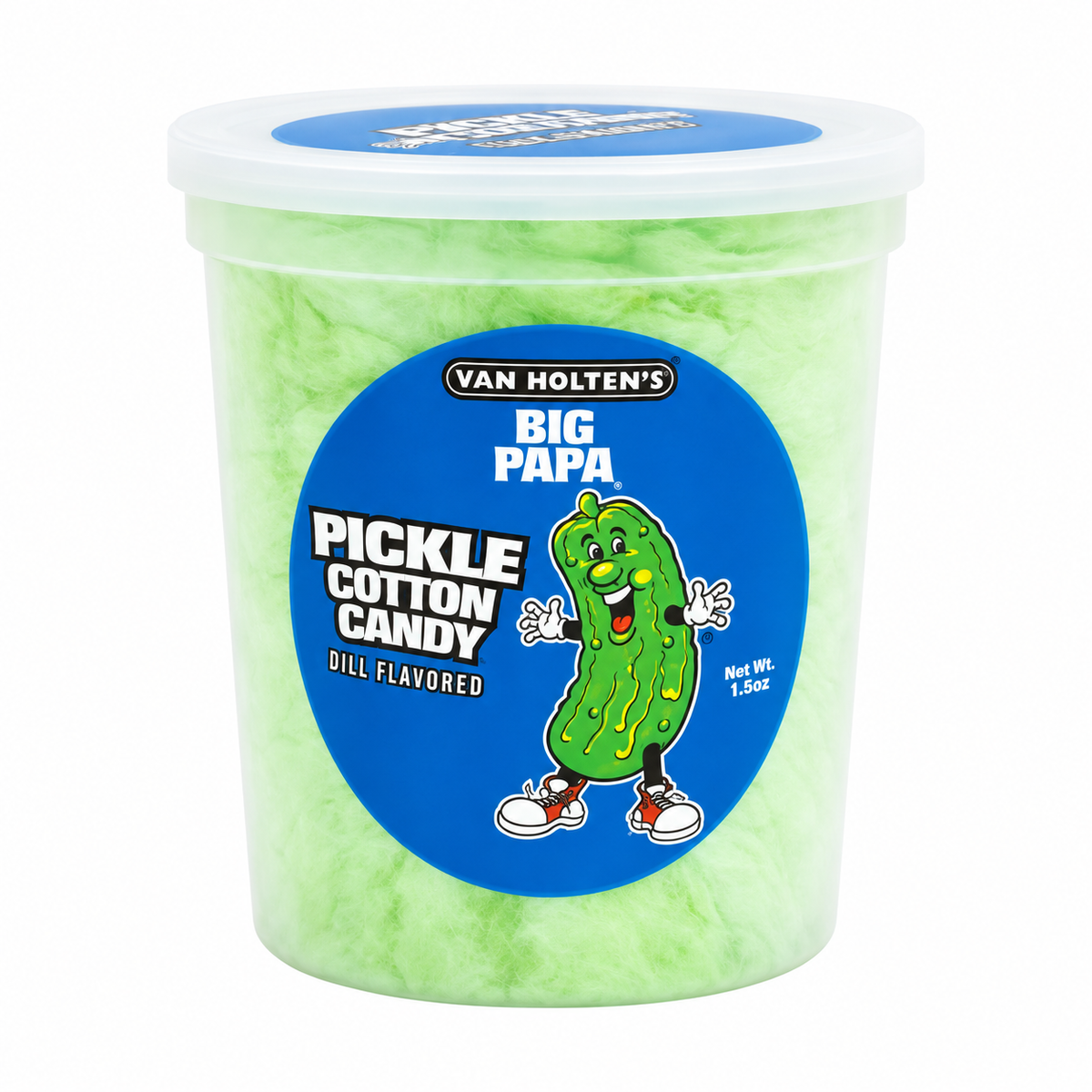VAN HOLTEN’S BIG PAPA DILL PICKLE COTTON CANDY 1.75 OZ TUB