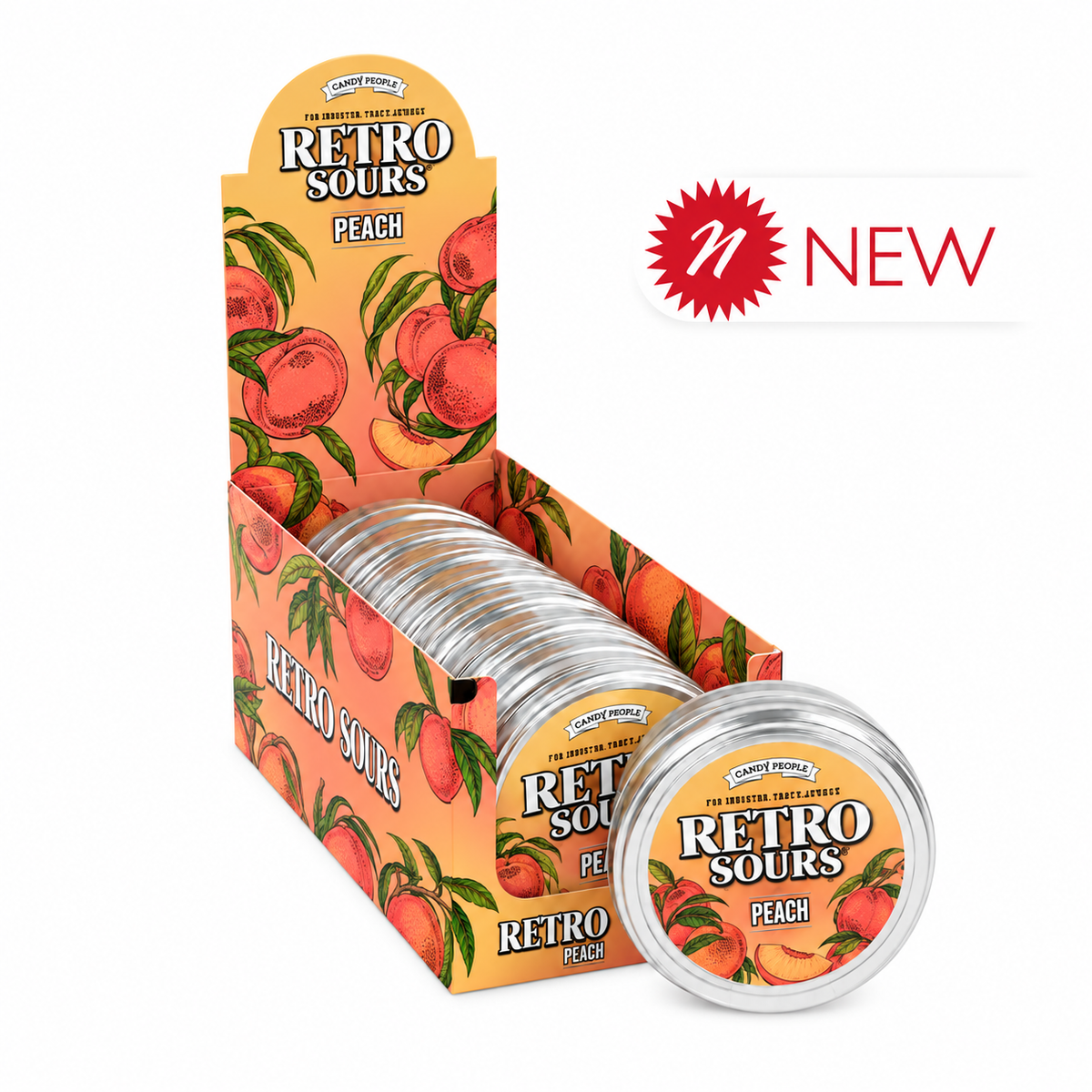 RETRO SOURS PEACH 2.12 OZ TIN
