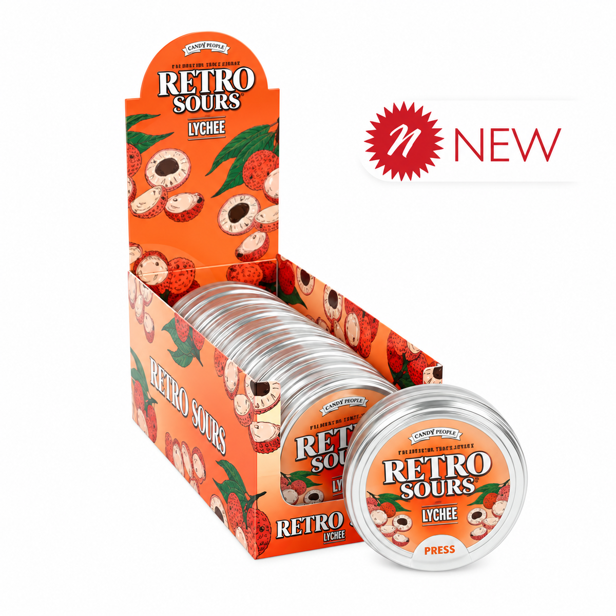 RETRO SOURS LYCHEE 2.12 OZ TIN