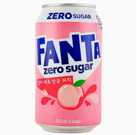 Fanta Zero Sugar Peach 350ml (Korea)