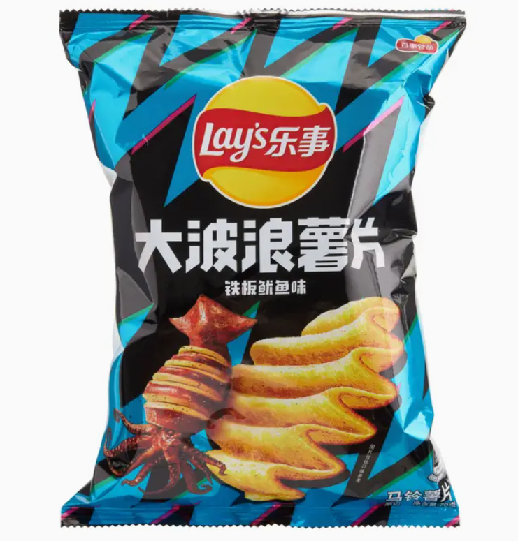 Lay's Wavy Chips Grilled Squid 70g (China)