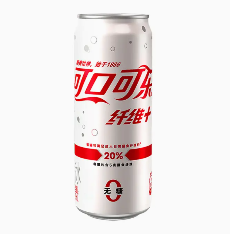 Coca Cola Sugar Free Fiber Plus 330ml Can (China)