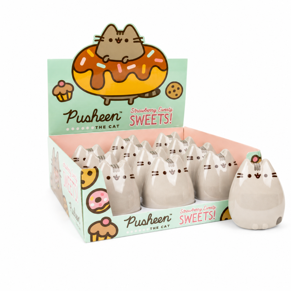 PUSHEEN SWEETS STRAWBERRY CANDY 1.5 OZ TIN