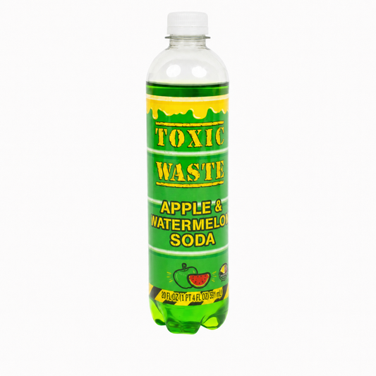 TOXIC WASTE APPLE & WATERMELON SODA 17 OZ BOTTLE