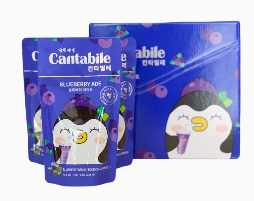 Cantabile Blueberry Ade Pouch Drink 230ml (Korea)