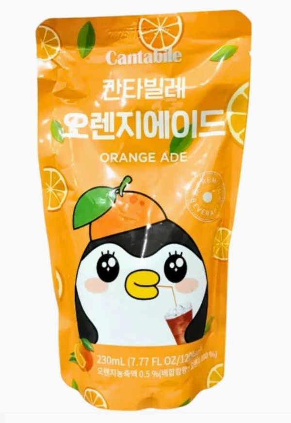 Cantabile Orange Ade Pouch Drink 230ml (Korea)
