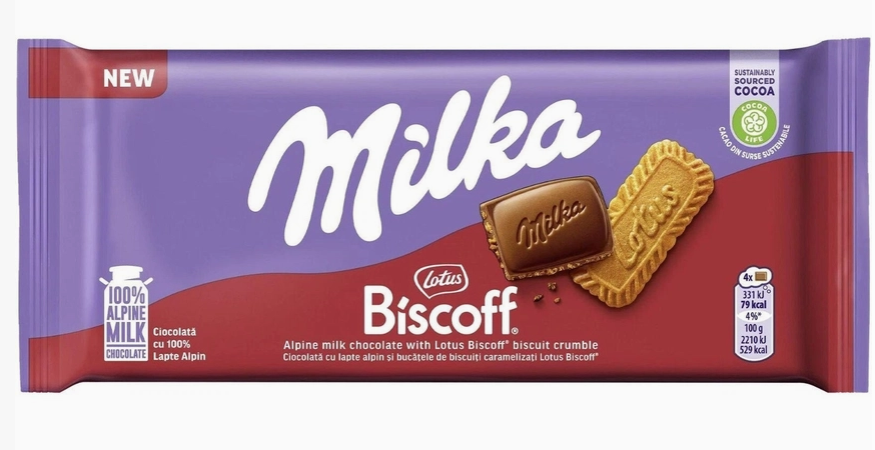 Milka Lotus Biscoff Chocolate 90g (Eu)